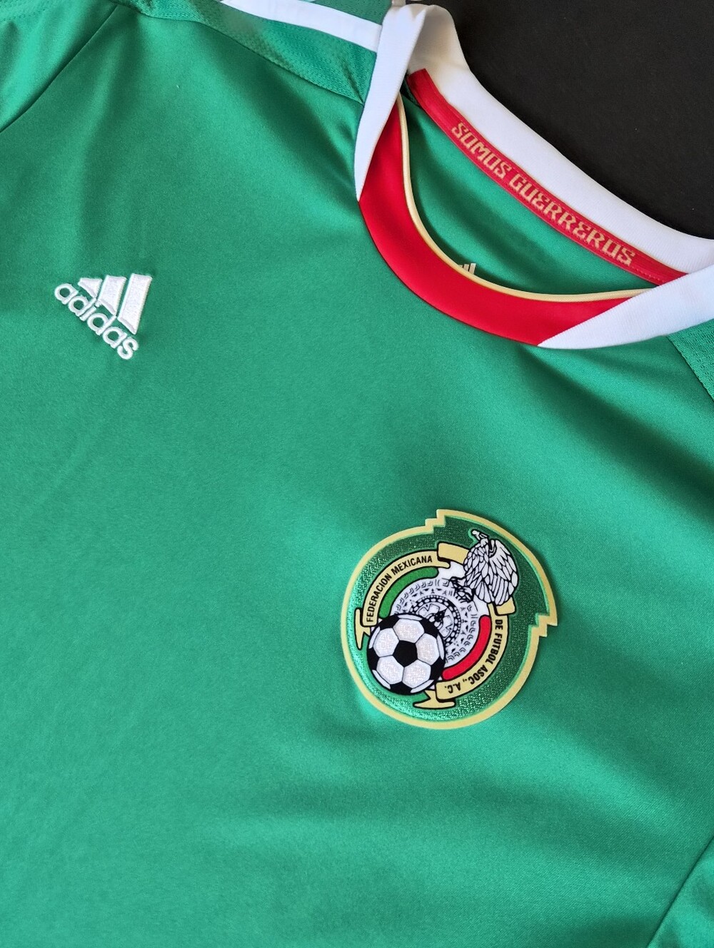 adidas Green Mexico National Team Soccer Jersey with White Accents- Damaged - Picture 4 of 6